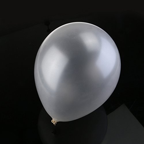 NUOLUX 100 Luftballons Metallic Perlen Weiß Qualitätsballons 30cm [Spielzeug] - 3