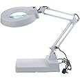 SEP (Sky Electrotek Products) Desktop Magnifier Lamp With Led Light Led Magnifying Lamp Folding Magnifier Desktop Lamp 10 X Magnification Adjustable Swivel Arm For Desk Table Task Craft Or Work Bench
