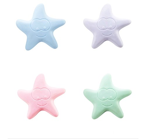 iZoeL Selbstklebende Gummipuffer Türpuffer Wandpuffer Türklinkenpuffer Gummi Puffer Bummsi gegen Tür Fenster Schrank Tisch Wand Schutz Sterne-Form - 8
