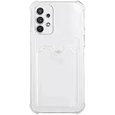 Ehr. Samsung Galaxy A23 Compatible Camera Protected Card Holder Corners Airbag Design Anti-Shock Transparent Silicone Case (Cheffa