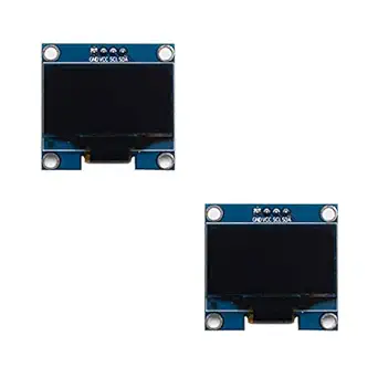 Robocraze 1.3 inches I2C OLED Display | IIC Interface 1.3 inch OLED Screen Display Module for boards compatible with Arduino | 128x64 Resolution Display (Pack of 2)