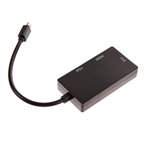 Demiawaking 3 in 1 Mini Display Port Adapter Konverter DVI + VGA + Computer Adapter für PC Laptop - 2