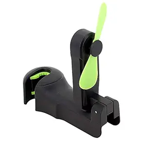 KELIC 2-in-1 Car Headrest Hand Door Hook with Fan Universal Vehicle Car Back Seat Headrest Hanger Holder Organizer(Black)(3 Mode)