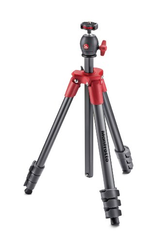 Manfrotto MKCOMPACTLT-RD Compact Light Dreibein-Stativ (Tragbarkeit: 1,5Kg) rot