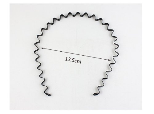 EOZY 5 Stück Haarreifen Stirnband Schwarz UNISEX Sport Aus Metall für Fussball Laufsport - 3
