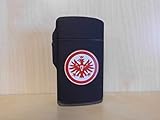  Eintracht Frankfurt - Feuerzeug - Rubber Laser (schwarz) - Fanartikel - Bundesliga - Logo - Fußball -