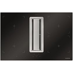 Silverline FLK 854 ES Plaque de cuisson à induction avec cache-plaque de cuisson, hotte de cuisson, hotte de table, 78 cm, D