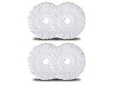 en microfibre Spin Têtes de balai à franges Recharges pour 360 ° Rotation magique Mop-microfiber de remplacement Serpillère Head-round Forme Taille standard (lot de 4)