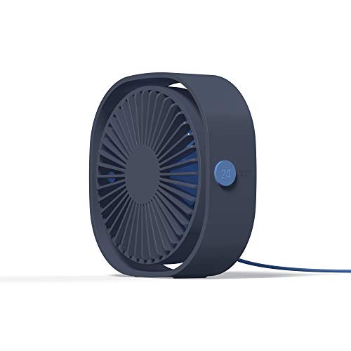 Moojay Ventilador USB 3 Control de Velocidad del Viento | Mini Fan portátil Ajustable del ángulo 360 ° para el Ministerio del Interior y el Viaje
