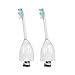 Produktbild 2 stk E-Cron® Aufsteckbürsten mit Schutzkappen. Philips Sonicare E-Series Kompatibel Ersatzbürsten. Voll Kompatibel zu den folgenden elektrischen Zahnbürstenmodellen von Philips: SoniCare Essence Sonic, Xtreme, Elite, CleanCare, Advance Models.