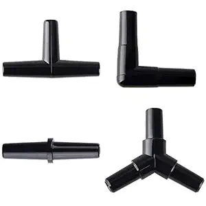 Pawfly 40 Piece Aquarium Airline Tubing Connectors Black Plastic Inline Valve
