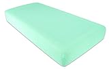 PurFlo 140cm x 70cm Organic Cotton Breathable Fitted Cot Bed Sheet (Lemon)