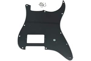 Dopro Pickguard pour guitare Humbucker ST Strat One 11 trous compatible avec Fender Delonge Noir 3 plis