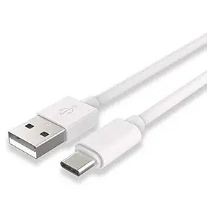 ShopMagics Type C USB Cable for Samsung Galaxy A71 USB Cable | Data Sync Cable | Rapid Quick Dash Fast Charging Cable | Charger Cable | Type-C to USB-A Cable (3.1 Amp, 1 Meter/3.3 Feet, White)