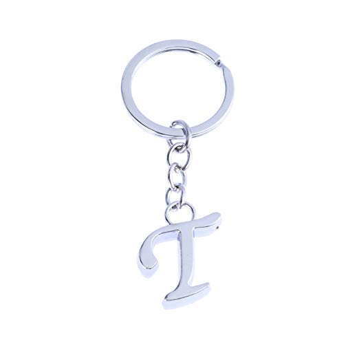 Alphabet Lettre Pendentif Porte-clés en Alliage Porte-clés De Voiture Porte-clés Sac À Main Téléphone Pendentif Charmes Cadeau T