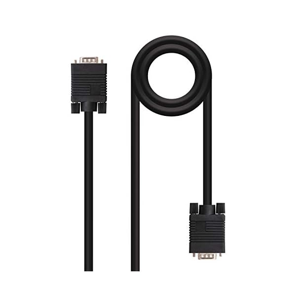 NANOCABLE 10.15.1303 - Cable SVGA para Monitor y proyector, HDB15/M-HDB15/M, Macho-Macho, Negro, 3mts