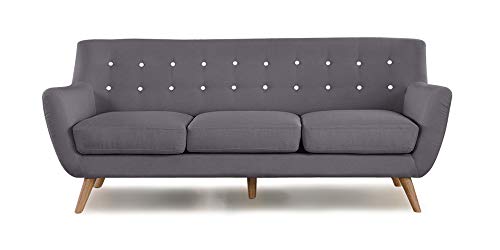 Designetsamaison Canapé Scandinave 3 Places Gris Nils