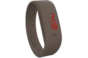 Too Late LED ORIGINAL Orologio Digitale Unisex Quadrante Led, Accensione Touch, Cinturino in Silicone Ultra Leggero, Vasetto Confezione Regalo, Funzione Data e Ora