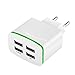 Produktbild Busirde EU-Stecker 4 Ports -Licht USB-Ladegerät 5V 2A Handy-Wand-Adapter Weiß Schwarz Travel Cube Lade Weiß