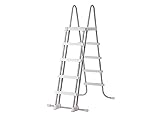 Intex 28074 - Accessoires Piscines - Echelle Double Sécurité Plateforme 1,32 M - Marches Amovibles