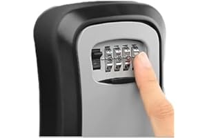 LIVERO Key Safe Wall Mounted, Lock Box Outdoor, Combination Box, Waterproof and Security Lockbox, Cabinet Outside for Garage School Elderly Parents Spare House Storage