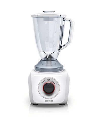 Bosch MMB21P0R Standmixer SilentMixx 500 W, Edelstahl-Messer, weiß / rot - 2