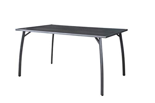 RRR Gartentisch 180 x 90, aus hochwertigem pulverbeschichtetem Streckmetall, rechteckig