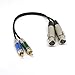 Produktbild DERNON New Seismic Audio 3 Foot Dual XLR Female to Dual RCA Male Patch Cable Black