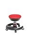 Children's Swivel Chair / Roll Stool by Aeris SWOPPSTER's Swopper Microvelour cherry red