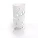 Produktbild CKB Ltd® Rain Drops WHITE Umbrella Holder Round - metall Schirmständer mit Wasserauffangschale Haken weiß auch für Canes / Walking-Stöcke