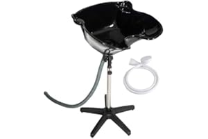 GENÉRICO Cris nails - kit lavacabezas y ducha para lavar el cabello, lavacabezas portátil negro con grifo (Lavacabeza portatil grande con grifo)