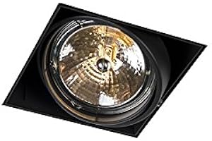 QAZQA Moderno Foco empotrable negro AR111 orientable trimless - ONEON Acero Cuadrada Adecuado para LED Max. 1 x 50 Watt