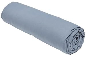 TODAY Drap Housse 140X200 2 Personnes Grand Bonnet 30 Coton Uni Denim