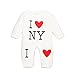 Unisex Baby Thermal Onesie Romper 3-9M White