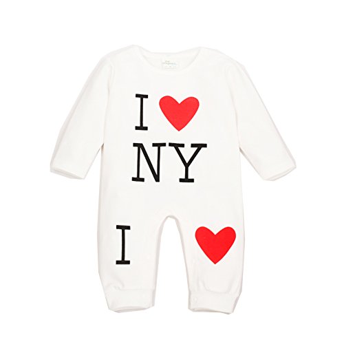 Unisex Baby Thermal Onesie Romper 3-9M White