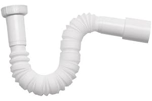 MONTSERRAT Siphon Extensible avec écrou en Plastique pour Salle de Bain (Lot de 2 unités) (1" 1/2 x 40 mm)