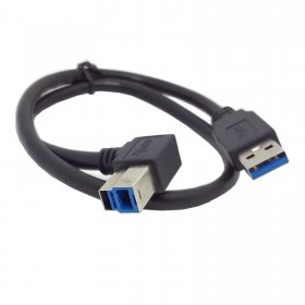 chenyang Standard USB 3.0 Typ A männlich Kabel 0,5 m gerade zu B Stecker 90 Grad Winkel