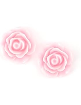 Idin Ohrclips - Rosa Rosen (ca. 18 x 18 mm)