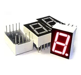 STEMROBO Single Digit 7 Segment LED Display Common Cathode (Pack of 5)