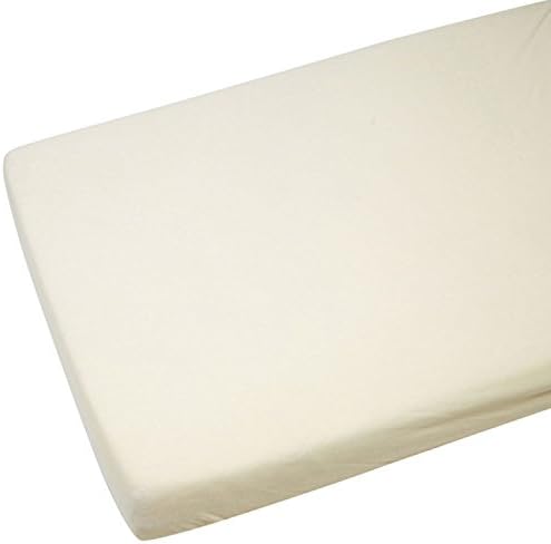 2xJersey 100% Cotton Fitted Sheet Suits Junior Cot Bed 160x70 cm (Cream)