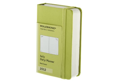 2012 Moleskine Extra Small Lime Green Daily Diary 12 Months Hard