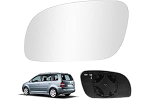 JINSENTGG Verre de Rétroviseur Remplacement pour VW Touran 2003-2009, Rétroviseur Extérieur Réglable Adapté, Verre de Recul Miroir (for Touran-Gauche)