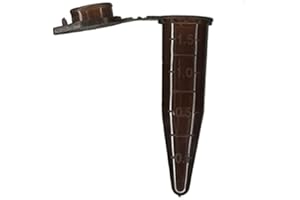 MUHWA 500 PCS Polypropylene Graduated Microcentrifuge Tubes with Snap Cap, 1.5ML Micro Test Tubes Conical Microtube Sample Vial for Laboratory (Amber)