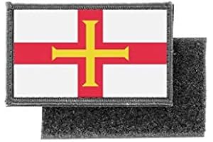 AKACHAFACTORY Flag Patch Printed Badge Country Guernsey