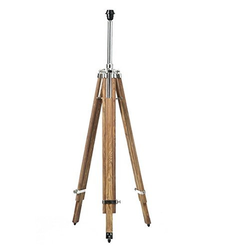 Nauticalmart Timber Tripod Floor Lamp Stand Teak Wood