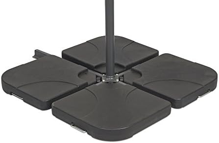 CLIFFORD JAMES Garden Gear Sand or Water Fillable Square Parasol Base for Outdoor Garden Banana Hanging Cantilever Umbrella Parasol, Canopy, Sun Shade