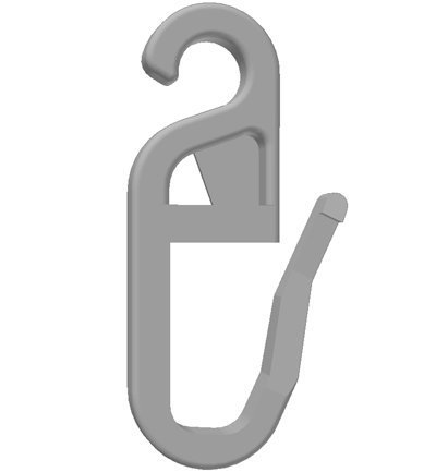 100 x Faltenhaken / Gardinenhaken mit 5 mm Öse versch. Farben 840-5 (glasklar)