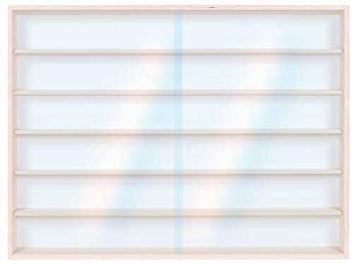 Alsino v-13 Vitrine Sammlervitrine 100 cm x 58 cm x 8,5 cm Birke Mutliplex Natur Setzkasten für Figuren, Steine, Modelle, Fingerhüte