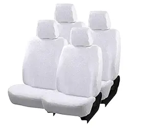 BIGZOOM Towel Car Seat Cover for Maruti Swift Dzire-(White)