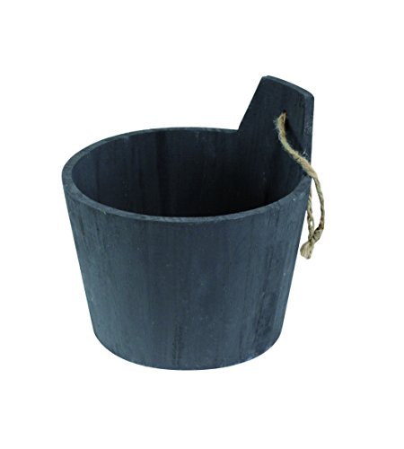 Equipstore 33416 Sauna-Eimer Balsaholz 13 x 54 x 16 cm, anthrazit, 13x54x16 cm